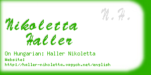 nikoletta haller business card